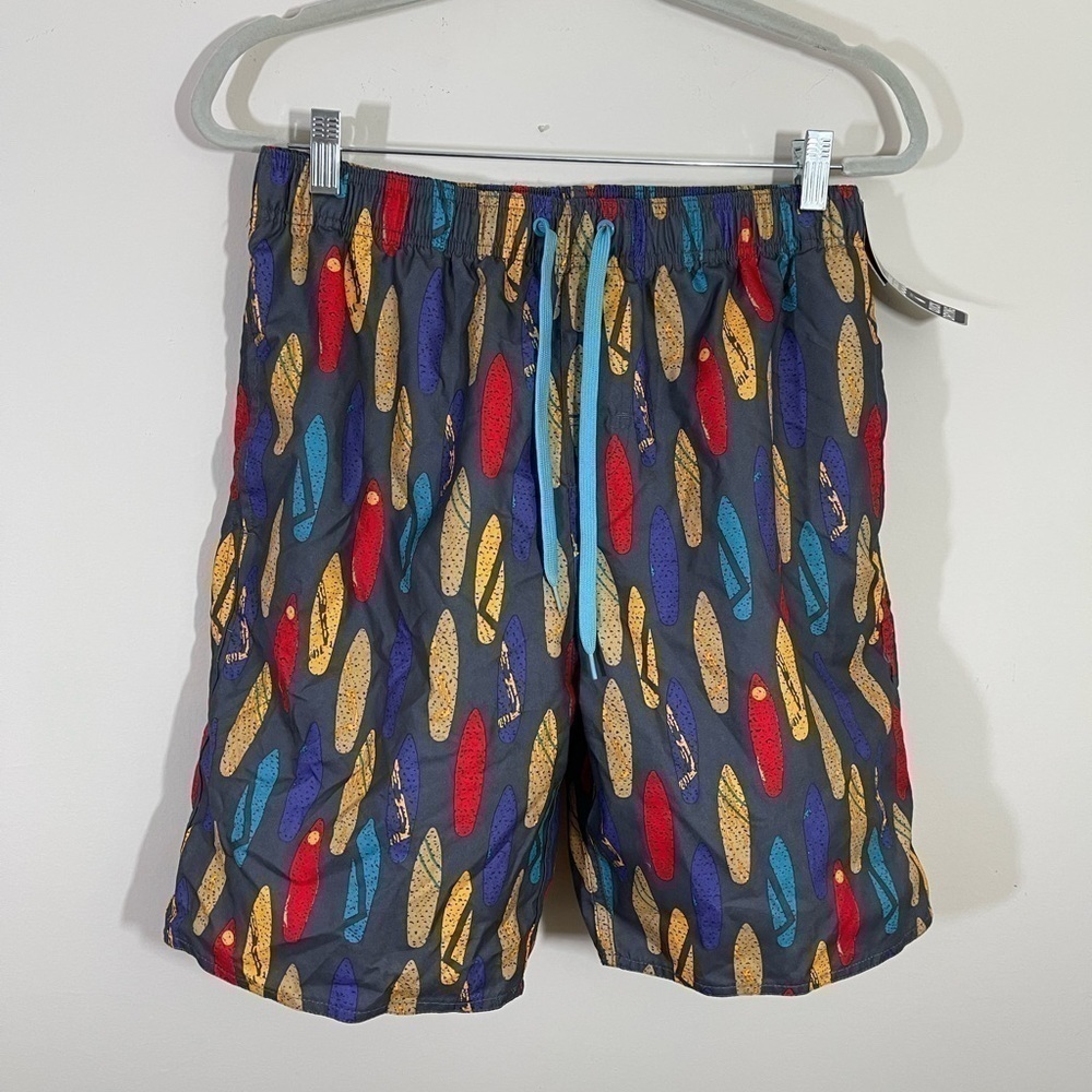 N.W.T.  Barracuda Bay. sz med mens board shorts  Surboard print